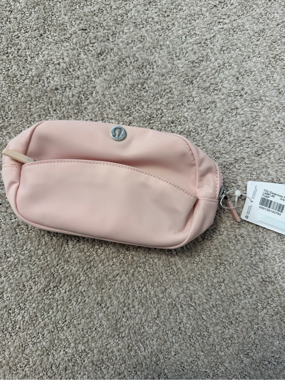 lululemon athletica flush Pink essentials Zip Cosmetic Pouch